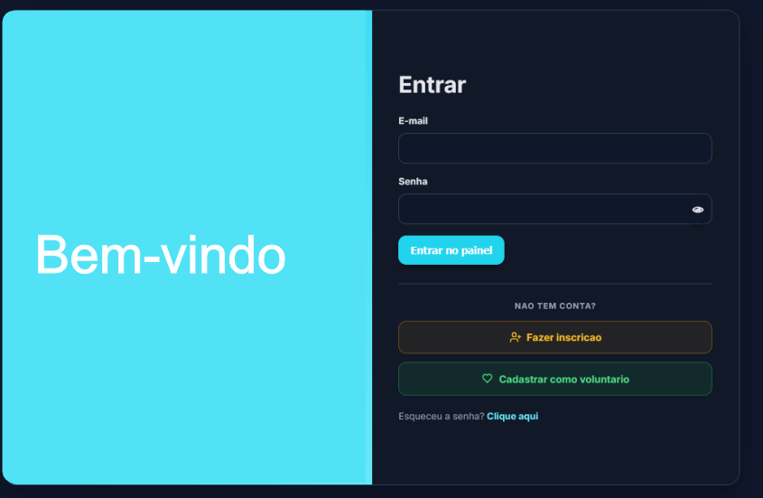 Tela de login do sistema